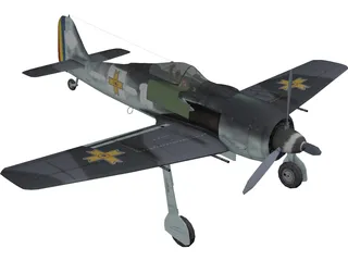 Focke-Wulf Fw 190 A 3D Model preview