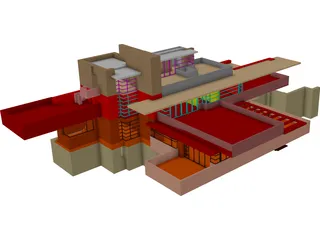 Building Falling Water 3D Model preview