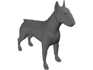 Dog Bull Terrier 3D Model preview