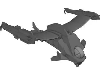 Final Fantasy Deep Eyes Dropship 3D Model preview