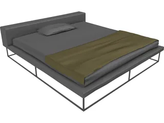 Ile Bed - Living Divani 3D Model preview