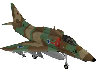 McDonnell Douglas A-4 Skyhawk (Ayit) 3D Model preview