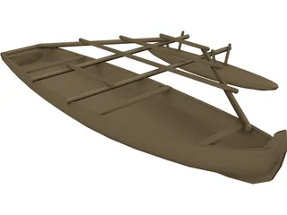 Hawaiian Canoe 3D Model preview