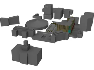 City Center Square 3D Model preview