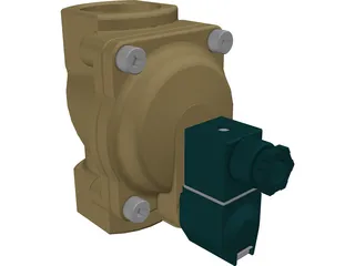 Solenoid Operated Valve 3D Model preview