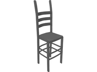 Bar Stool 3D Model preview