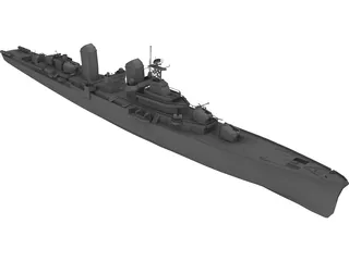 Battle Ship 3D Model preview