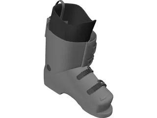 Ski Boot 3D Model preview