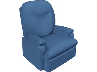 Leather Recliner 3D Model preview