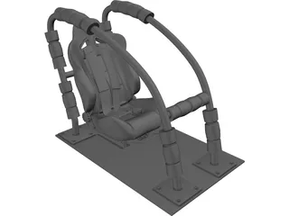 Racing Sim Seat 3D Model preview