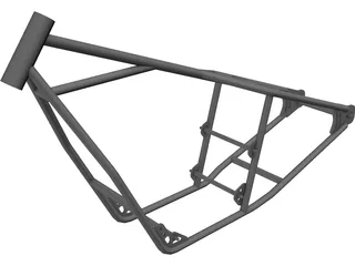 Honda CB750 Motorcycle Frame 3D Model preview