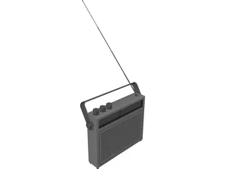 Transistor Radio 70´s 3D Model preview