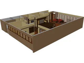 Bar Interior 3D Model preview