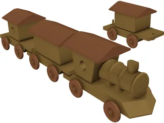 Toy Train 3D Model preview