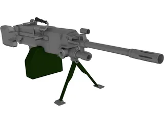 Squad Automatic Weapon 3D Model preview