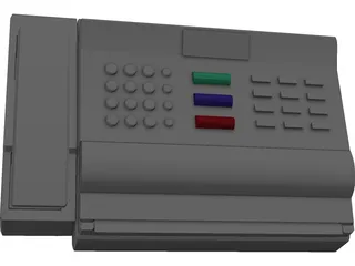 Fax Machine 3D Model preview