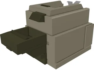 Office Printer-Fax Machine 3D Model preview