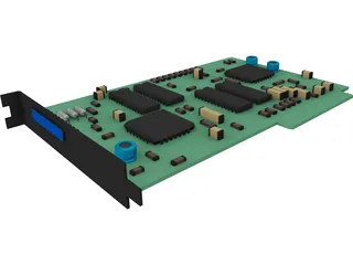 Small Circuitboard 3D Model preview
