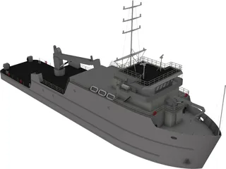YTT Torpedo Recovery Ship 3D Model preview