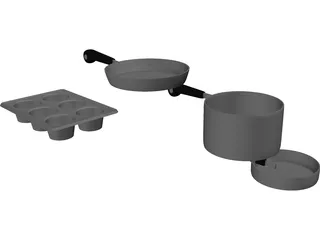 Cook Ware 3D Model preview