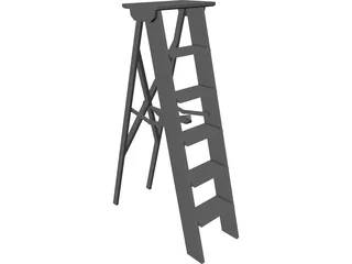 Folding Ladder 3D Model preview