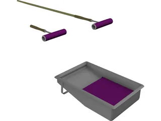 Paint Rollers 3D Model preview