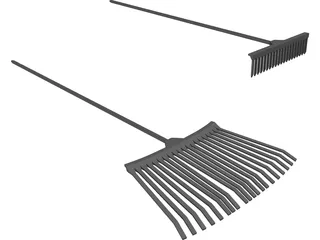 Lawn Rakes 3D Model preview