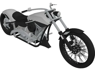 Custom Chopper 3D Model preview