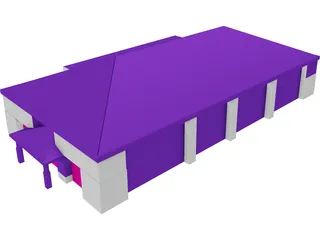 Retail Building 3D Model preview