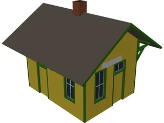 Branch Line Station 3D Model preview