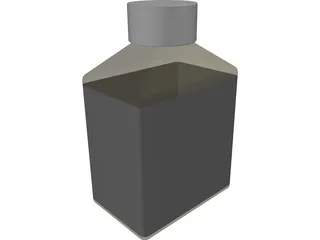 Glass Varnish Bottle 3D Model preview