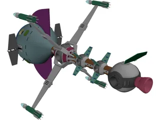 Comet Captain Future 3D Model preview