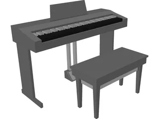 Electronic Keyboard 3D Model preview