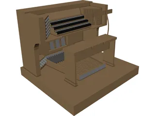 Church Organ 3D Model preview