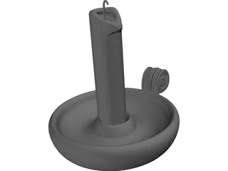 Bedtime Candle and Holder 3D Model preview