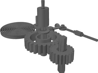 Cogs and Gears 3D Model preview
