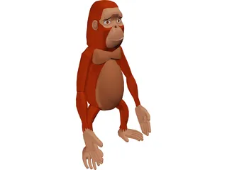 Funny Ape 3D Model preview