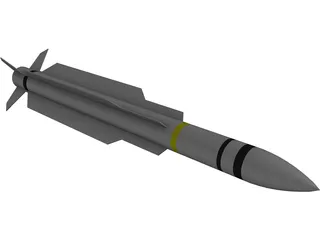 RIM-66 SM-2 Missile 3D Model preview