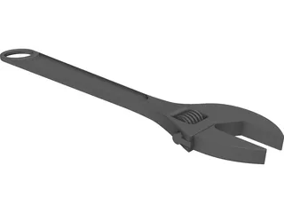 Steel Cast Wrench 3D Model preview