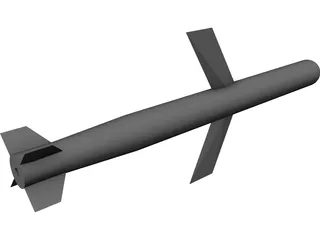 Generic Cruise Missile 3D Model preview
