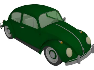 Volkswagen Beetle (1967) 3D Model preview