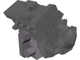 Honda CBR F2 600cc Motorcycle Engine 3D Model preview