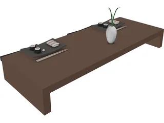 China Table 3D Model preview
