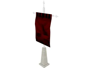 Flagpole 3D Model preview
