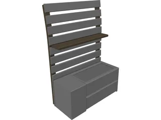 Bedside Tumb 3D Model preview
