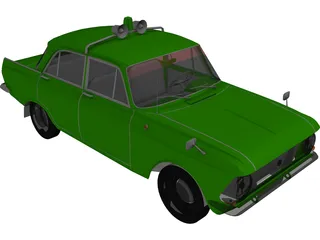 AZLK Moskvitch 412 (1972) 3D Model preview
