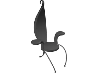 Chair Flamingo 3D Model preview