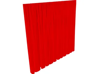 Curtains Melissa 3D Model preview