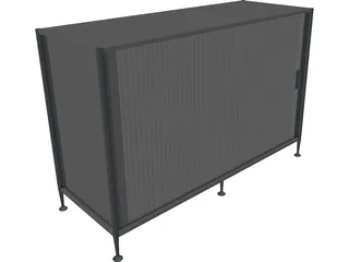 Horizontal Tambour 3D Model preview