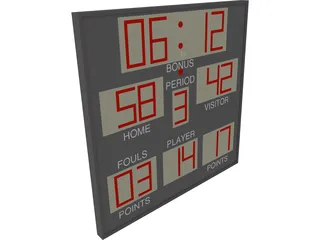 Scoreboard 3D Model preview